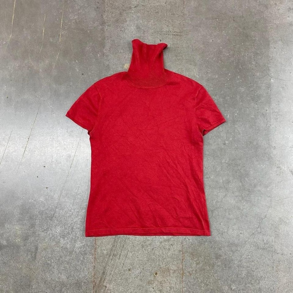 Brooks Brothers Red Silk Cashmere Blend Turtleneck‎ Knit Top Womens M